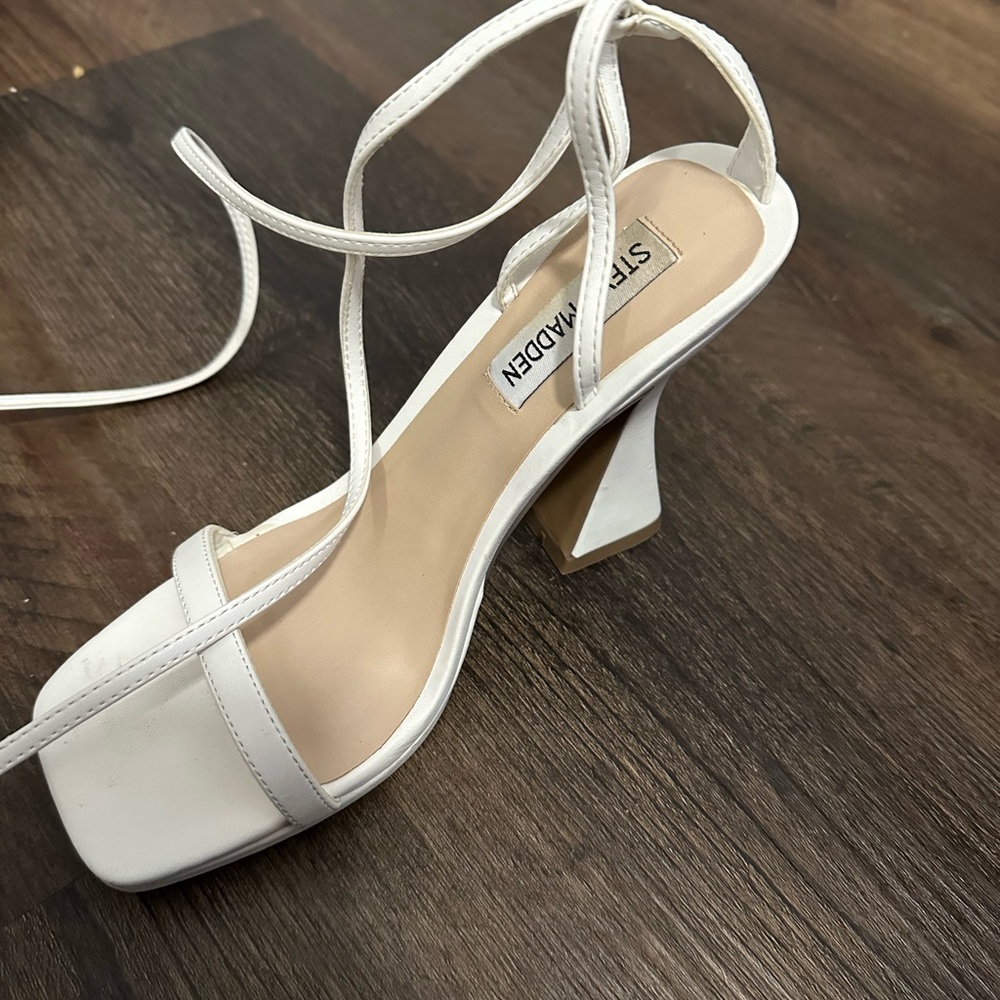 White Steve Madden heels